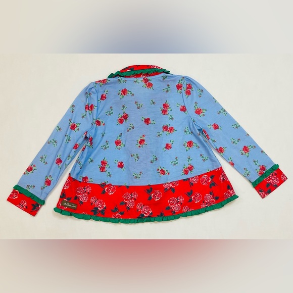 Girls size 4 Matilda Jane matching Christmas pajamas set. Ruffle set - Picture 5 of 6